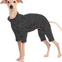 Dog Sweaters for XL Dogs, Girls, Boys, Striped Pet Sweaters for Fall Winter Dog Clothes, Turtleneck Pullover Knitwear for  X-Large Dogs (Black)