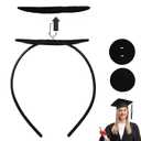 2 x ATMEET Graduation Cap Headband Secures Your Grad Cap Upgrade Insert Hairstyle Hat Accessories Hairband for Graduates Gift