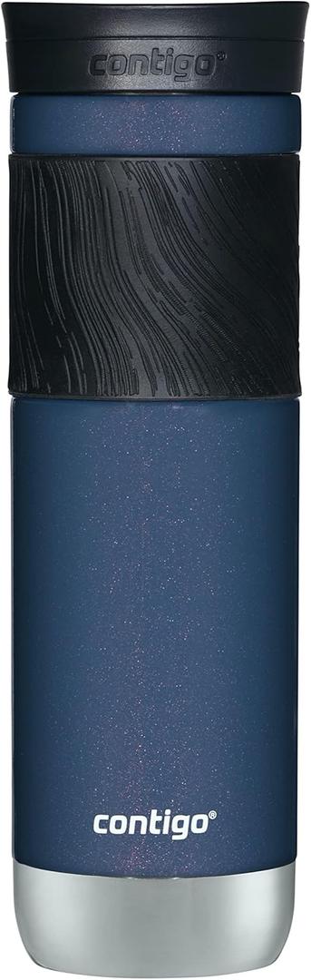 Contigo Byron Insulated Stainless Steel Travel Mug with Leak-Proof Lid 24oz Reusable Coffee Cup or Water Bottle BPA-Free Long-lasting ThermoLock Insulation Midnight Berry (24oz (Pack of 1))
