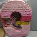 PCFING 20 Inch Number 3 Piata Pink Gold with 30 Inch Piata Stick Blindfold Confetti for Boys Girls Adults Birthday Party Decorations, Anniversary Celebration, Fiesta