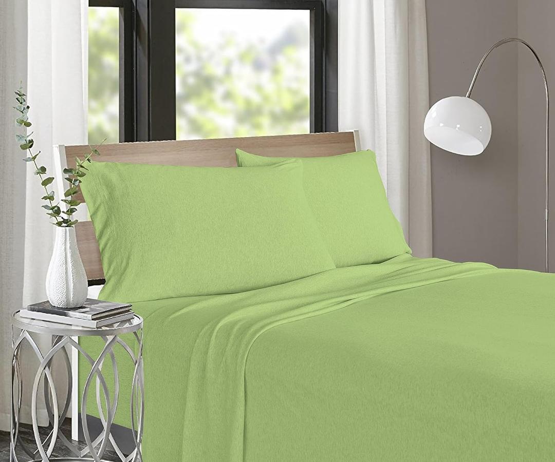Luxury Cotton Modal Jersey Knit Sheet Set, Olive, King