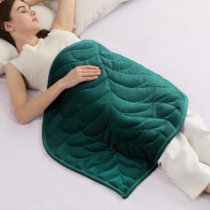 Kaisa Weighted Lap Blanket 5 lbs 23" x 29", Cozy Luxury Crystal Velvet Small Weighted Blanket for Adults, Portable Travel Weighted Blanket for Relaxation, All-Season Blanket, Machine Washable, Green