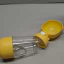 2 in 1 Dog Water Bottle with Food Container, Portable Dogs Water Dispenser, Outdoor Drink Bottles for Puppy, Cat, Pet, Essential Items for Travel, Walking, Hiking, Pet Accessories (Yellow)