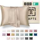Tafts Silk Pillow Cases - 22mm 100% Pure Mulberry 6A Silk Pillowcase for Hair & Skin with Zipper Closure, Cooling, Natural, Organic, Double Sided Pillow Case (Nude, Queen 20x30 1pc)