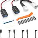 GPS Dash Cam Power Adapter,(12Pin Type C Connector) Mirror Camera Radar Charger Station GPS Dashcam Charger Cable for Select Toyota Corolla,RAV4,Camry,Tundra,Lexus, Connects to Lane Assist