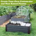 6 Packs Raised Beds Corner Brackets 11 in Metal L Brackets for with Screws Black Angle Corner Bracket Connectors 11" x 3" x 3" for Wood Flower Box Angle Brace Black