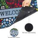CHICHIC Colorful Welcome Mat, 18x 30 Inch Front Doormat for Home Entrance Outdoors Mat for Outside Entry Way Doormat, Heavy Duty Non Slip Rubber Back Low Profile