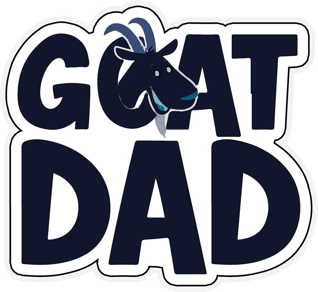 Goat Dad 6-Inch Vinyl Decal Sticker for Laptops, Water Bottles, Cars, Notebooks, and More  Durable, Waterproof, Weather-Resistant, Easy to Apply, and Long-Lasting