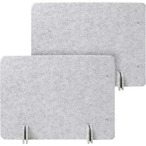 Desk Privacy Panel Set, Desk Partition Cubicle Wall Freestanding Noise-Reduction Panels Room Divider, Soundproof Partition with Support Feet for Office or Home Use (Light Grey, 40 * 60 cm)