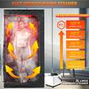 Infrared Red Light Therapy Sauna, Portable Steam and Infrared Sauna for Home, Full Body Sauna Tent for Relaxation, Large Infrared Sauna Box with 660nm Red Light, 3L&1100W Sauna Steamer