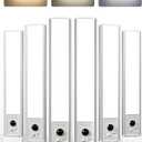 EZVALO Under Cabinet Lighting Wireless, 80 LED Rechargeable Motion Sensor Light Indoor, Under Counter Lights for Kitchen, 3 Color Temps Dimmable Closet Lights with Battery Indicator(10 inch)