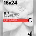 Americanflat 18x24 Poster Frame with Polished Plexiglass - Silver Picture Frame - Wide Photo Frames Made of Engineered Wood for Vertical or Horizontal Wall Display - Epic Collection - Silver