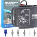 XXL Blood Pressure Replacement Cuff Arm, 16.5-24 Inches BP Cuff Fits XL/XXL Size Arms, 6 Sizes of Connectors Compatible with Omron and Other Brands (Cuff Included Only)