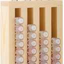 Wonderjune 1 Pcs Wooden Lipsticks Holder 0.7 inch Lip Balm Tube Holder Lip Gloss Organizer Display Wood Lipsticks Tube Tower Organizer for Market Craft Booth Room Display (4 Slot)