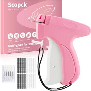 Stitch Gun for Clothes - Handheld Stitch Gun Quick Clothing Fixer - Tagging Gun - Includes 6 Needle, 1000 Black Fasteners & 1000 White Fasteners