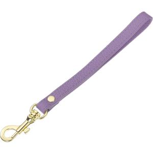 uxcell Leather Wristlet Strap, 20cm/7.87" Long Keychain Hand Strap, Leather Replacement Wrist Strap for Purse, Clutch, Wallet, Keychain Bag (Light Purple Leather, Gold Clasp)