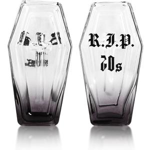 Coffin Shot Glass Rip To My 20s Birthday Decorations Black Shot Glasses 30th Birthday Decorations 1.85 OZ Drinking Glass 30th Birthday Gifts