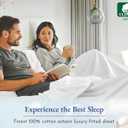 2 California King Fitted Sheets, 400 Thread Count 100% Cotton Sateen, Deep Pocket Cal King Fitted Sheets that Stay Tight (Bright White)