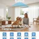 1080P HD Wireless WiFi Camera Smoke Detector for Home Security with App Control, Motion Detection, 150 Indoor Camera with Night Vision & Loop Recording for Office/Garage/Shop/Pet,User-Friendly, EXP: 10 Years After Installation 