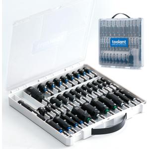 toolant Impact Magnetic Nut Driver Set, 34pcs Impact Driver Bit Set, Deep Nut Driver Set, Impact Socket Adapters, Wing Nut Driver, Bit Extension, 1/4'' Quick Change