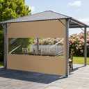 Upgraded Clear Vinyl Outdoor Curtains for Patio Waterproof, Clear Vinyl Patio Enclosure, Heavy Duty Tarp with Grommets, Rope and Zip Ties for Porch, Pergola, Gazebo, Balcony(8'H x 12'W)