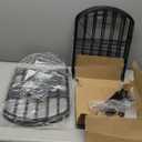 Goovilla Garden Fence, Total 10ft(L) x 24in(H) Garden Fencing Animal Barrier, 10 Pcs Rustproof Metal Fence Panels, Black No Dig Fence, Decorative Garden Fences and Borders for Dogs, Flower Bed, Patio