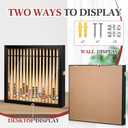 Silipull 18" Mini Baseball Bat Display Case Wall Mounted Cabinet Holder Rack UV Protection Display Shadow Boxes with Acrylic Transparent Door Holder Holds up to 16 Bats for Collector Memorabilia Gift