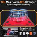 Gritup for Moto G Power 5G 2025 Magnetic Case Compatible with MagSafe & HD Screen Protector2 Metal Rotated Kickstand Military Grade Shockproof Protective Moto G Power 5G 2025 Red