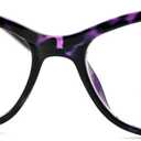 PASTL Clear Lens Glasses With Bifocal Reading Lens Womens Rectangular Cateye (Purple)
