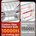 300W Dual-Mode Heat Lamp for Chickens - Long-Lasting Chicken Coop Heater & Chick Brooder Kit Companion, Safe Design with 7.87ft Cord for Poultry, Ducks, and Other Livestock