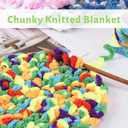 Super Soft Chunky Chenille Yarn for Crocheting,Rainbow Fluffy Velvet Plush Thick Soft Chunky Chenille Baby Blanket Yarn for Crocheting Knitting Beginners 8 * 100g(Pink White Grey