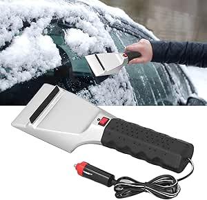12V Electric Windshield Ice Scrapers USB, Auto Heated Snow Removal Shovel Windshield Glass Defrost Clean Tools for Cars Trucks SUV in Winter