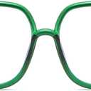 bullabulling Retro Square Reading Glasses For Women Blue Light Blocking Oversized Eyeglass Frames Large lens (green, 2.0, x)