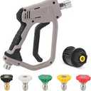 Foam Cannon Pressure Washer Kit - Double Nozzle Sprayer, Connector | Versatile Cleaning Accessory, High-Pressure Detailing Tool with Multi-Purpose Use During Home Exterior Washing, Auto Care, Garden