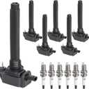 Ignition Coil Pack Spark Plugs Compatible with 3.6 3.6L V6 Dodge Challenger Charger Durango Grand Caravan Journey Avenger, Chrysler 200 300 Town & Country, Grand Cherokee Wrangler, Ram C/V ProMaster