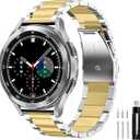 GOLDTOLUCK Stainless Steel Band Compatible with Samsung Galaxy Watch 8 7 6 5 4 Classic FE Pro 40mm 44mm 46mm 43mm 47mm 45mm 42mm 20mm Men Women Milanese Replacement Metal Elegant Casual