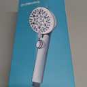 GwernKB Handheld Shower Head with On Off Switch 8-Mode High Pressure Showerhead with 79 Inches Extra-long Stainless Steel Hose and Bracket PLUS Extra Low-Reach Adhesive Wall Mount for Kids,Silver