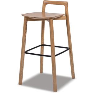 Jennifer Taylor Home Sven 30" Modern Minimalist Low Back Wood Barstool, Natural Blonde Ash Wood