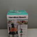 Hamilton Beach Food Processor & Vegetable Chopper for Slicing, Shredding, Mincing, and Puree, 10 Cups + Easy Clean Bowl Scraper, Black and Stainless Steel (70730)