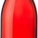 Bormioli Rocco Giara Beverage Bottle with Clamp Lid, 33.75 oz - Leakproof Glass Container for Homemade Juices & Dressings - Stylish Drinkware Storage for Kitchen/Restaurant - Made in Italy (Red)