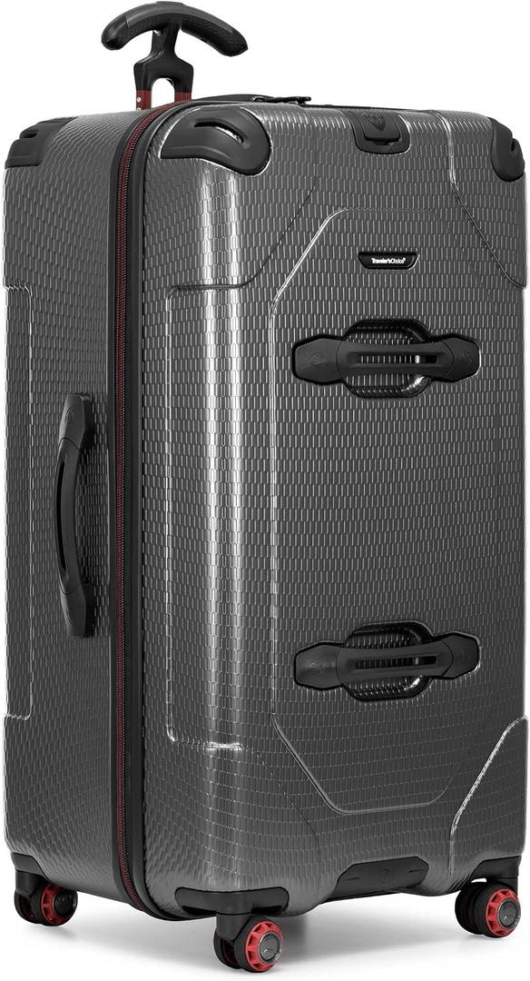 Traveler's Choice Maxporter II Polycarbonate Hardside Trunk with Spinner Wheels, Gray, 31-Inch Large Trunk