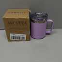 12oz Insulated Coffee Mug Cup with Handle, Stainless Steel Travel Coffee Mug with Flip Lid, Double Wall Vacuum Coffee Tumbler,Lavender
