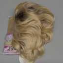 TISHINING Short Blonde Curly Wigs for White Women Layered Ombre Blonde Pixie Cut Wig with Bangs Natural Looking Synthetic Full Wigs for Daily Party