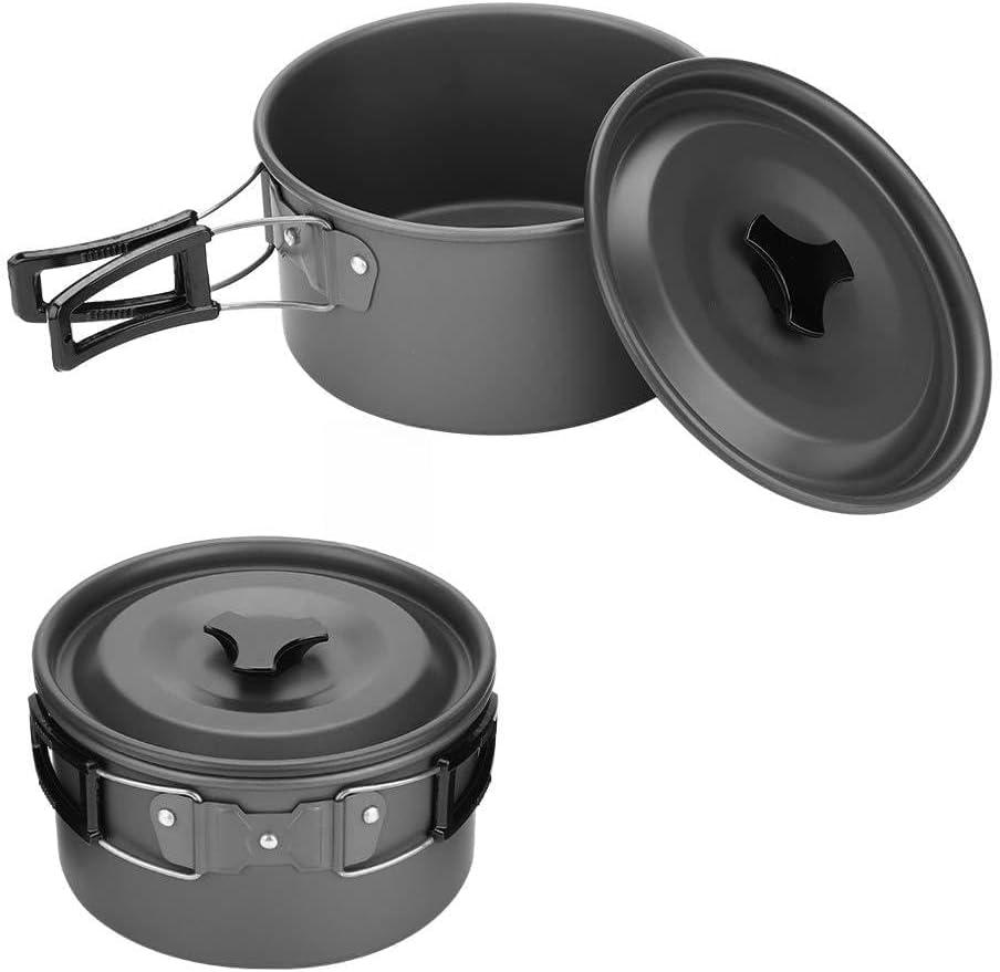 Outdoor Camping Picnic Barbecue Cooking Set Cookware for 2-3 People