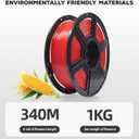 FLASHFORGE PLA Filament 1.75mm Red, 3D Printer Filament 1kg (2.2lbs) Spool, Dimensional Accuracy +/- 0.02mm, 3D Printing Filament Easy to Use and Fits for Most FDM 3D Printers