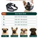 Short Snout Dog Muzzle for French Bulldog, Pug, English Bulldog, Soft Mesh Breathable Muzzle, Anti Biting Chewing Barking, Adjustable Pet Muzzle for Medium Dogs M