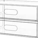 2 Pack Clear Makeup Storage Drawer, 12''W Stackable Bathroom Organizers and Storage Drawer, Acrylic Cosmetic Display Case For Vanity, Undersink, Cabinets, Desk Organizer