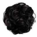 CAISHA Messy Scrunchie Bun Voluminous Wavy Hairpiece Heat-resistant Synthetic Fibres Black Dark Red Mix G35A
