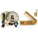 Striking Viking Pack of 2 Mustache Wax (Vanilla Scent) & Beard Folding Comb for Men