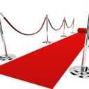 EZLucky Red Carpet Runner for Party, 2.6X15 ft, 130 GSM Felt Non-Woven Fabric, Hollywood Red Carpet for Event, Aisle Runner for Wedding Ceremony, Movie Theme Party Decorations, Red Runway Rug for Prom